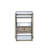 Leeroy Contemporary Glass Frame Rectangular Nesting Table Set with Storage in Antique Brass and Clear