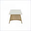 Table basse Rocket Angular Pecan avec verre trempé