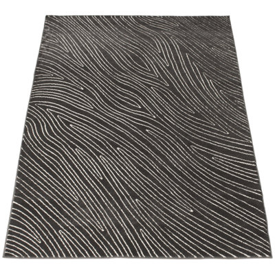 Ensemble de tapis abstrait noir / blanc