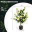 Arbre de camélia artificiel artificiel 38 po Primrue-1388679541