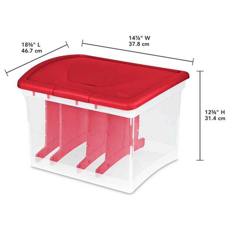 Sterilite Clear Christmas Light and Garland Holiday Storage Container (4 Pack)
