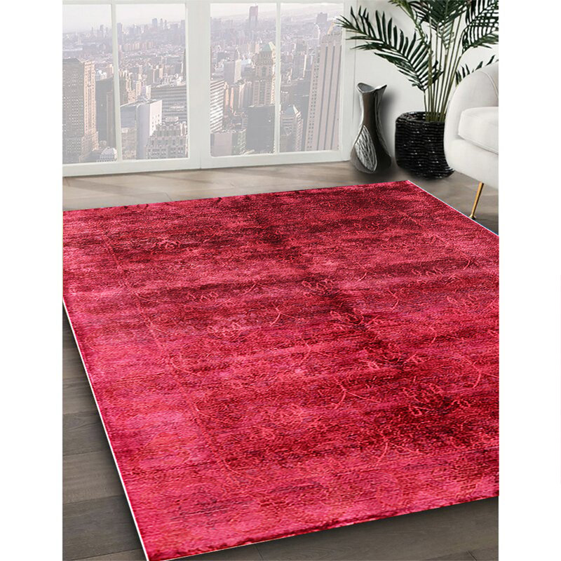 Tapis marocain tissé à la machine, Rond 3 pi