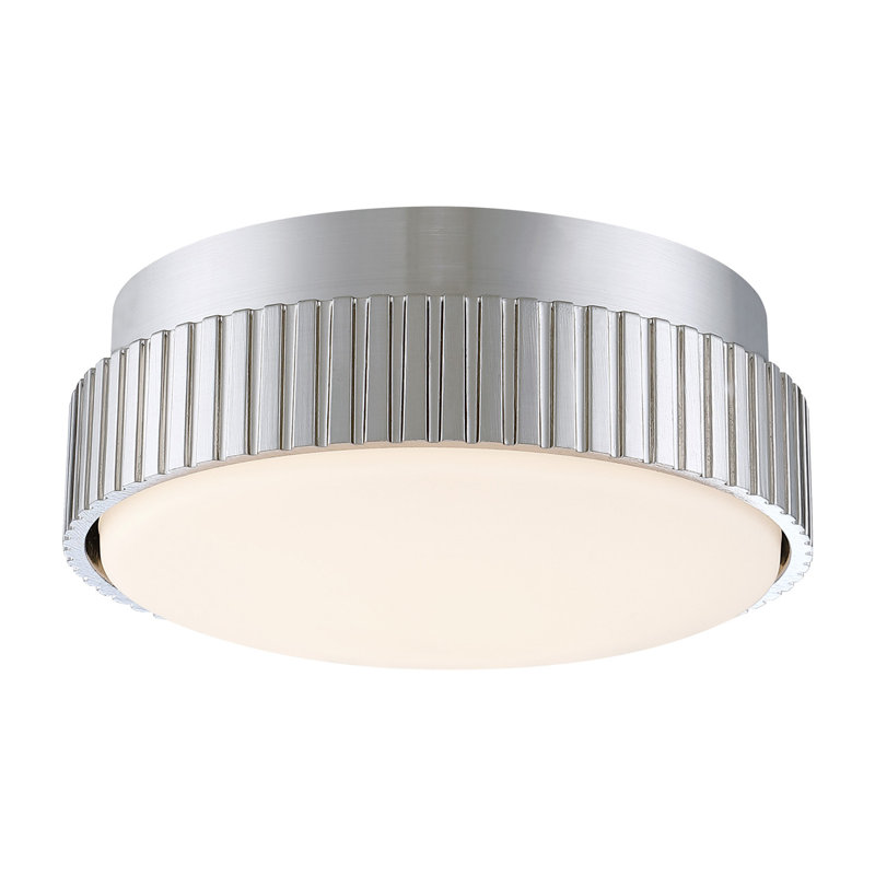 Kute Ceiling Fan Knurled Correlated Color Temperature (CCT) Select LED  Light Kit - Brushed Nickel, Brushed Nickel