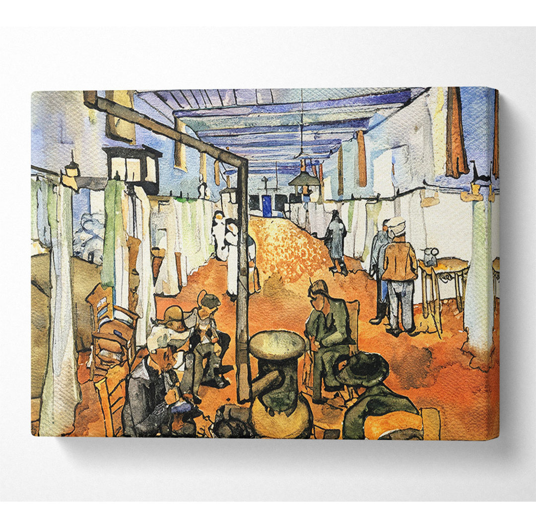 Van Gogh Schlafsaal im Krankenhaus in Arles - Leinwanddrucke auf Leinwand