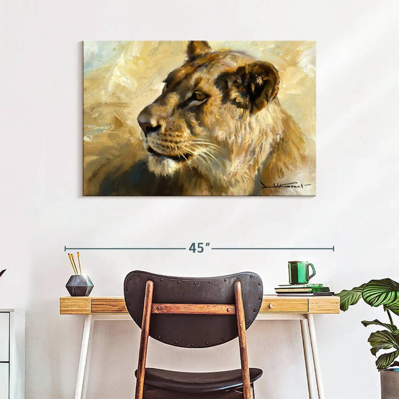 Lioness Study, 26" H x 39" W