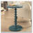 Teal Round Wooden Side Table