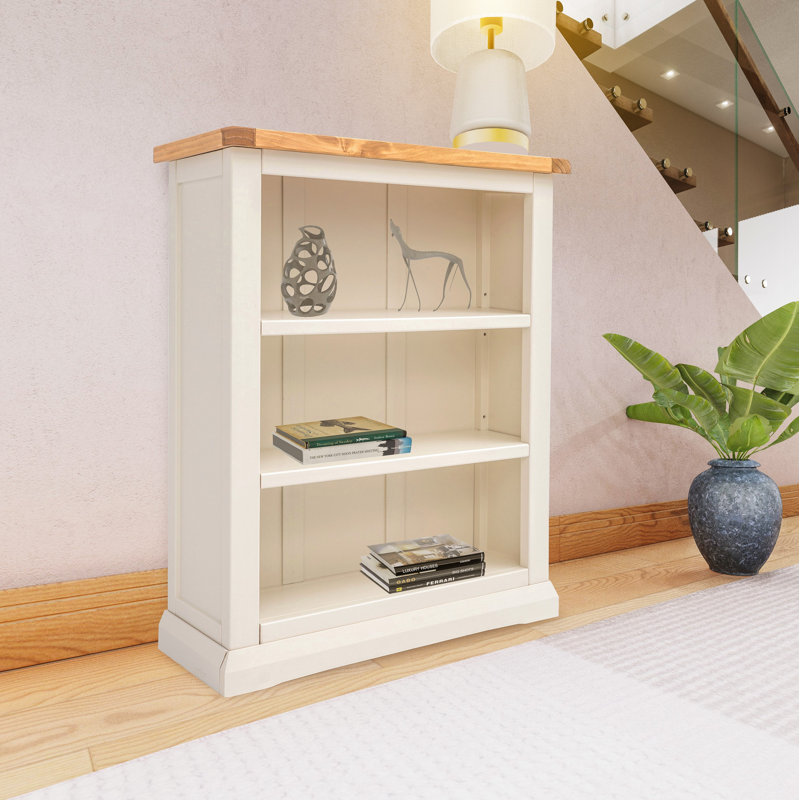 Middlebrook 120cm H Standard Bookcase, 90 cm H x 90 cm W x 25 cm D, White/Natural
