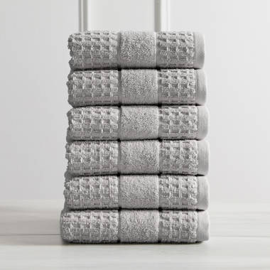 KAF Home Canopy Lane 6-Piece Bath Towel Set Light Gray 