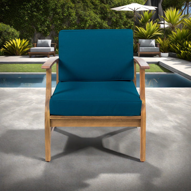 CHAISE CLUB, Brun, Bleu
