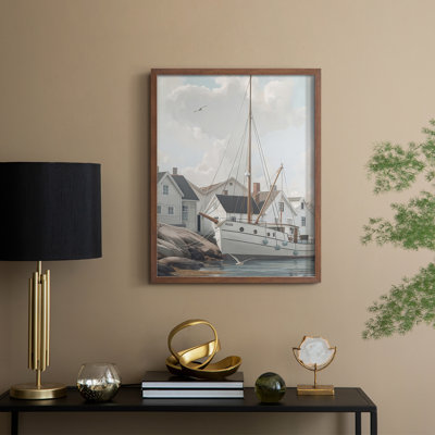 Fisherman's Way III, reproduction encadrée - bois massif