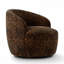 Fauteuil d'appoint tonneau rembourré à imprimé léopard de 72,4 cm de large