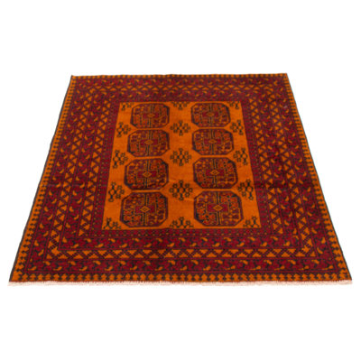 One-of-a-kind Hand-knotted Kargahi Burnt Orange 4'10" x 6'2" Wool Rug
