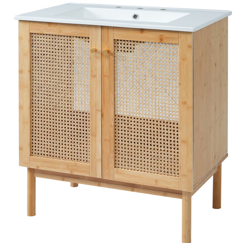Meuble-lavabo moderne de 30 po avec lavabo en céramique