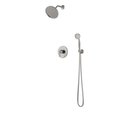 Ensemble de garniture de douche à pression équilibrée 2 voies Classic avec douche à main noir mat