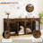 86.7" Double Dog Crates Furniture, Large Farmhouse Dog Kennel With 4 Drawers As Tv Stand, Heavy Duty Dog Cage For 2 Large Dogs-1505719331