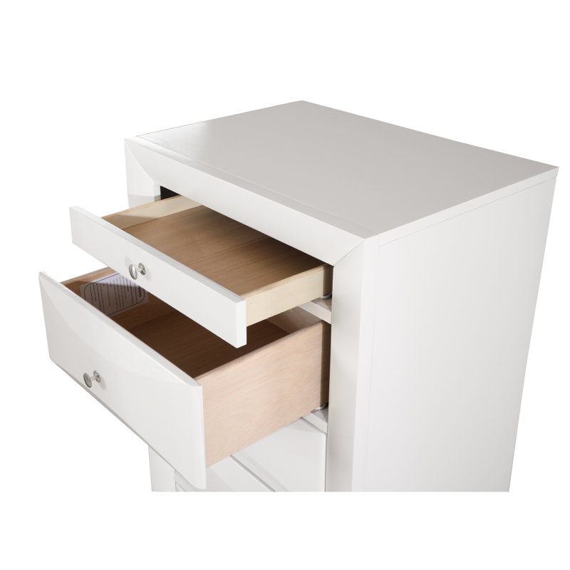Commode pour femme 7 tiroirs Marilla, Blanc