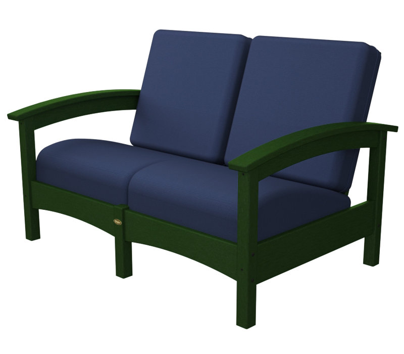 Rockport Club Loveseat, Rainforest Canopy / Navy