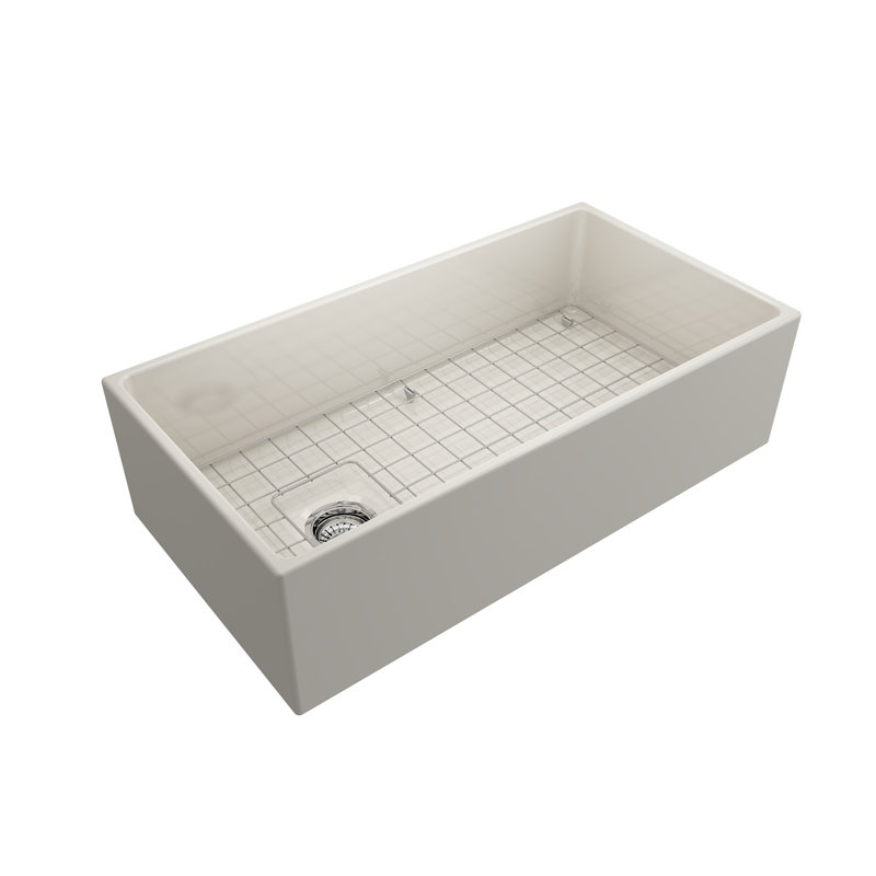 Évier de cuisine de ferme avec accessoires 36 po L x 19 po l, Biscuit