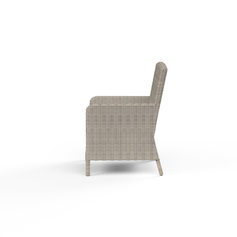 Manhattan Outdoor Dining Armchair, Antique Beige Sunbrella® Canvas