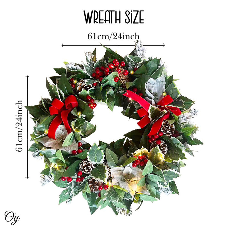Jasmary Faux 24'' Wreath