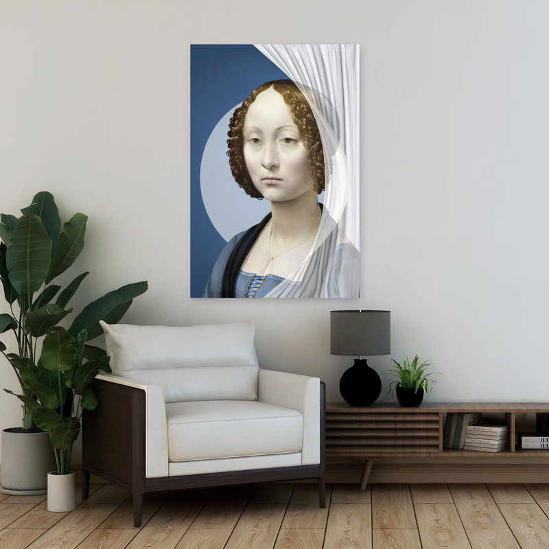 Ginevra De 'Benci - Moderned Art Classic Modern Contemporary Portrait Art mural, H 36 po x l 24 po