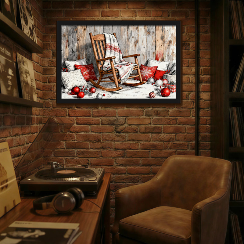 Scène décorative de Noël, H 20 po x l 30 po
