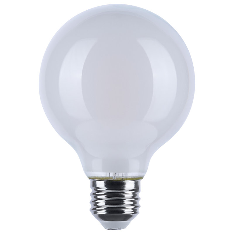8 Watt LED G25 3000K-2000K Warm Dimming Medium Base White Finish, White