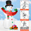 Décoration gonflable pour jardin de noël bonhomme de neige à del de noël bonhomme de neige