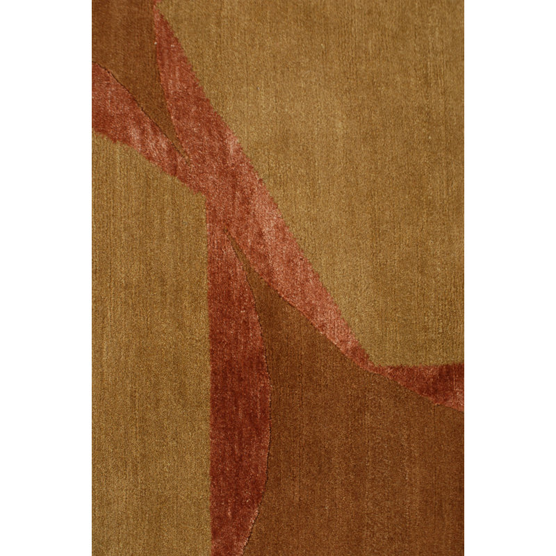 Tranquility Geometric Area Rug in Brown/Pink, Rectangle 8' x 10'
