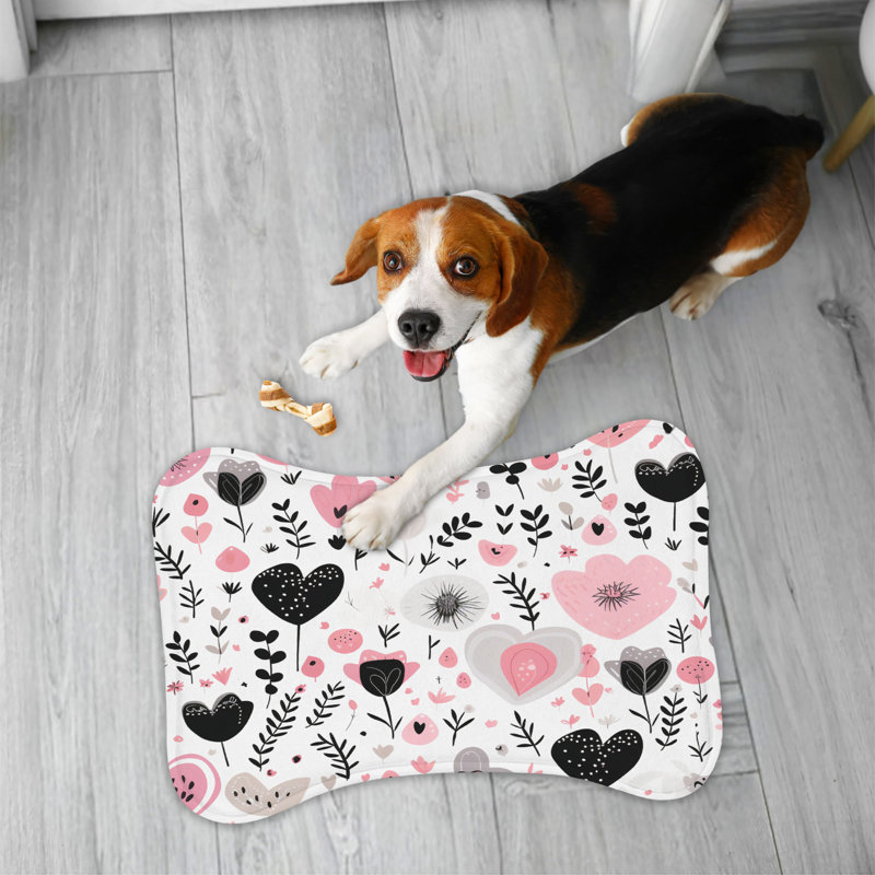 Tapis d'alimentation Blush Heart Motifs - 1 pièce, 18"