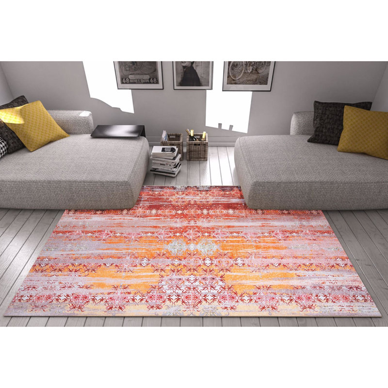 Luxurious Machine Washable Carpet, 100% Polyester, 7.5 x 10.8 Feet | Pile Height: 0.2 Inches, 1850 g/m² | Recycled Poly Cotton Underside, Easy Care, Perfect for Living Room & Bedroom, Soft & Durable Design