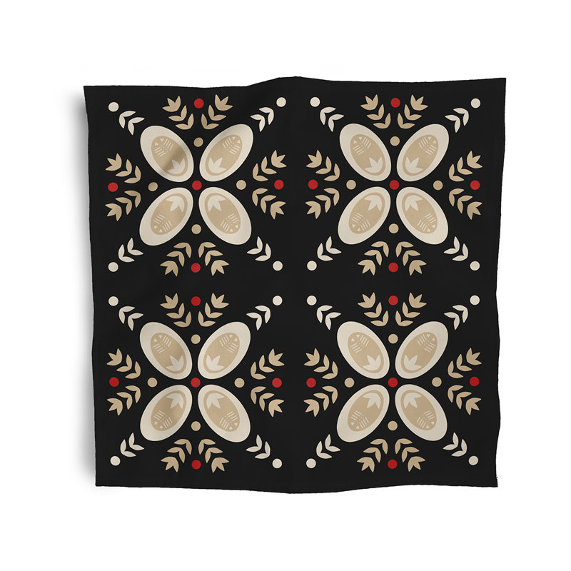 Cherrilynn Traditional Napkins, Black
