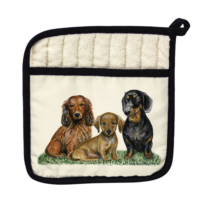 Cuisinier poignée dachshunds intérieure betsy drake