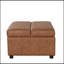 Lit simple escamotable avec repose-pieds pliant avec matelas et lit d'invité convertible brun