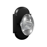 Bravura 928-G2 Privacy Glass Egg Knob on Arched Rose in Matte Black