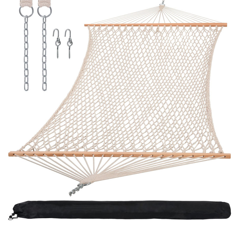 Hammock With Hardwood Spreader Bar