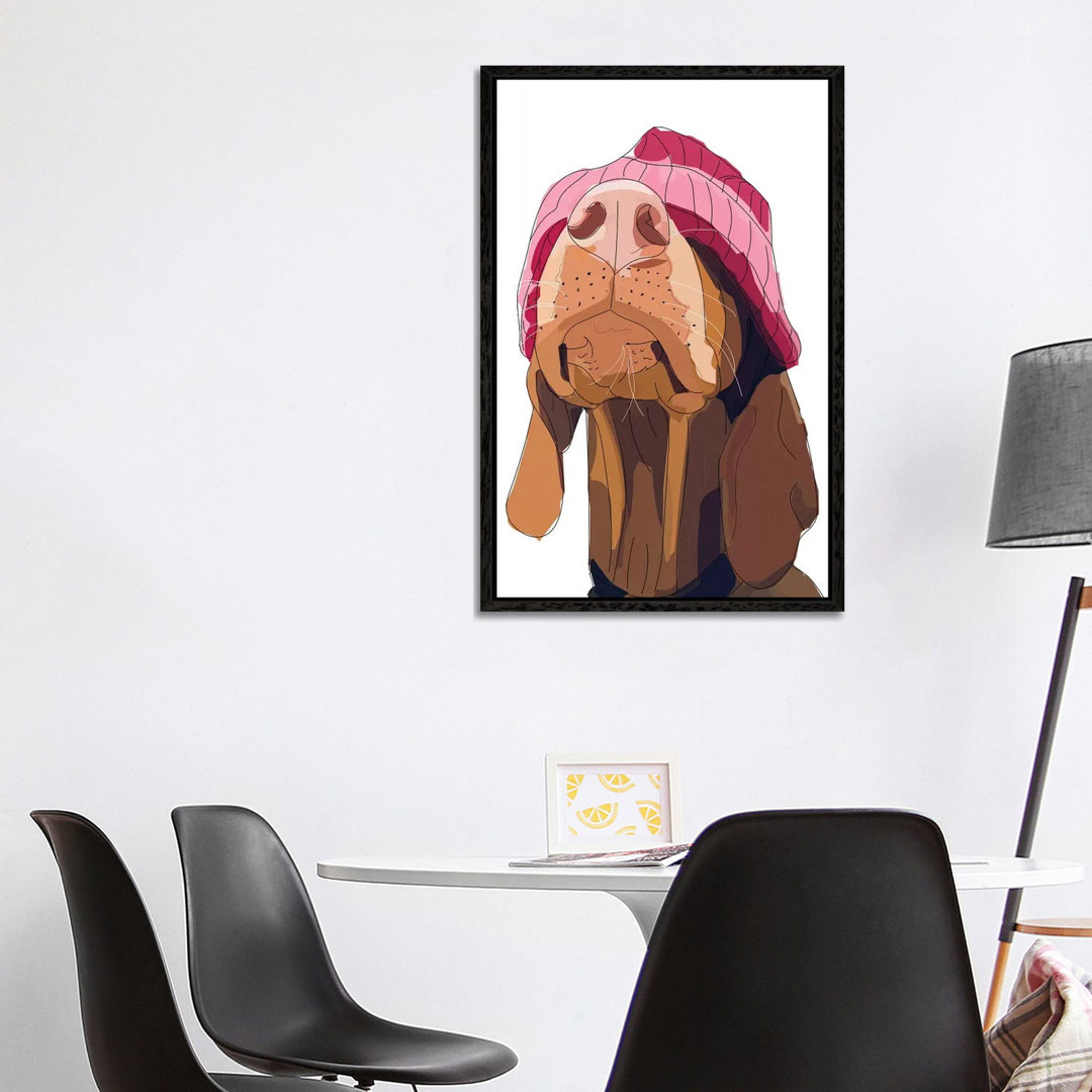 Hipster Vizsla von Sketch And Paws - Gallery-Wrapped Canvas GiclÃ©e on Canvas