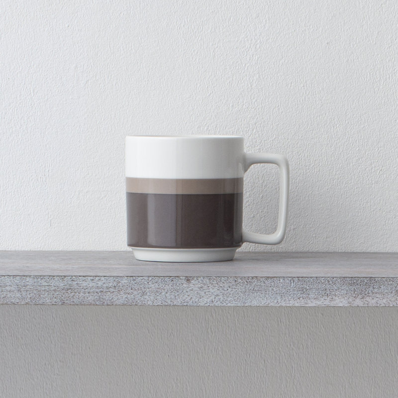 Noritake Colorstax Stripe Mugs, 16 oz., 4, Brown