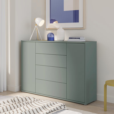 Chadwic Modern 4-drawer, 2-door sideboard, engineered wood, 143.9 cm W x 99.1 cm H x 34.9 cm D