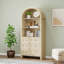 Garde-manger arqué avec tablettes réglables, armoire de rangement moderne en bois de ferme pour une utilisation polyvalente dans la cuisine, la salle à manger et le salon