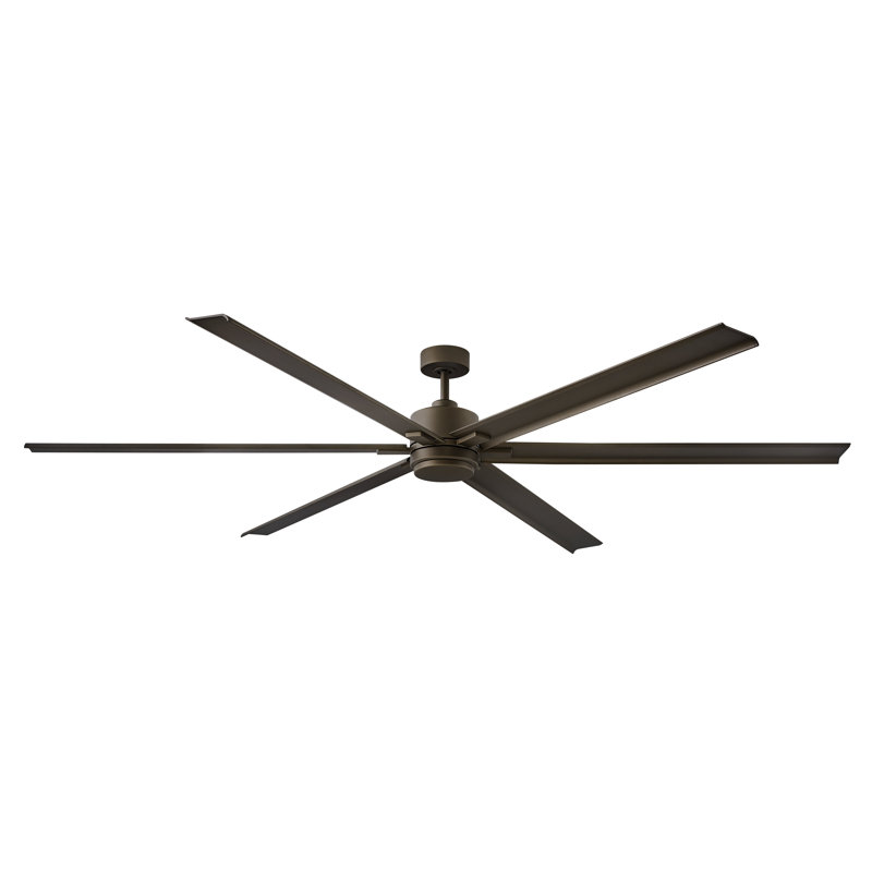 Collette 6 - Blade LED Standard Ceiling Fan with Wall Control and Light Kit Included, Metallic Matte Bronze, 99" Wide