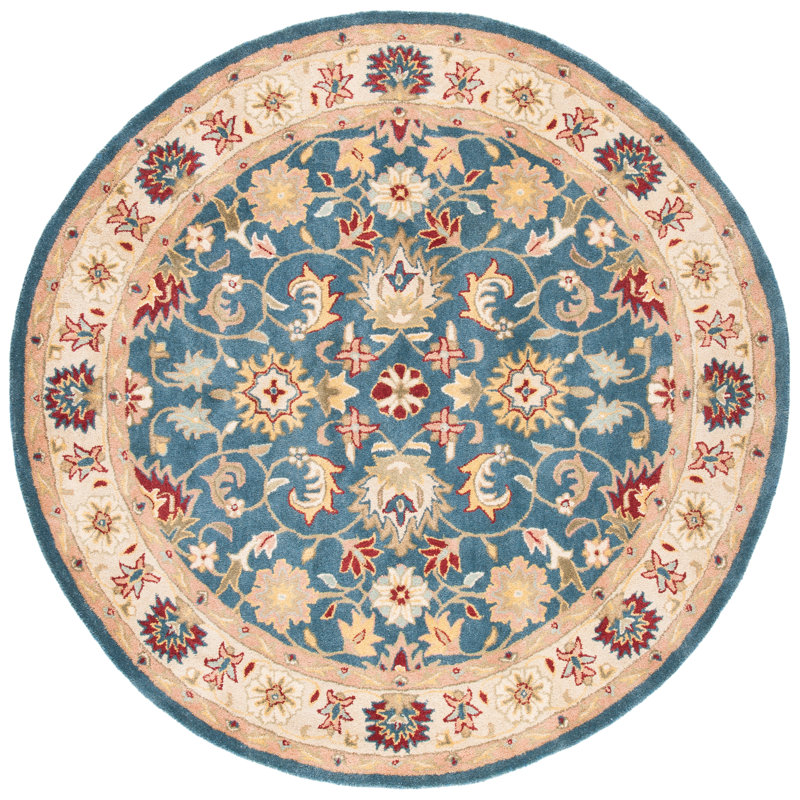 Tapis oriental en laine touffeté à la main Tingley, Rond 8 pi