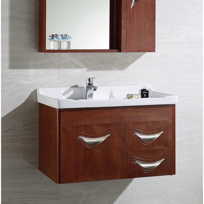 Ensemble de meuble-lavabo de salle de bain simple fixé au mur 32 po Donatello