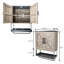 Armoire de salle de bain murale avec 2 portes de grange-462121477