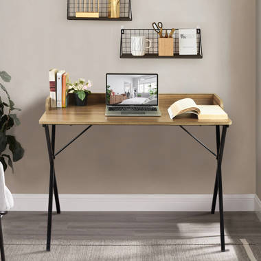 kungreatbig Computer Desk With Two Drawers And A Footrest-White