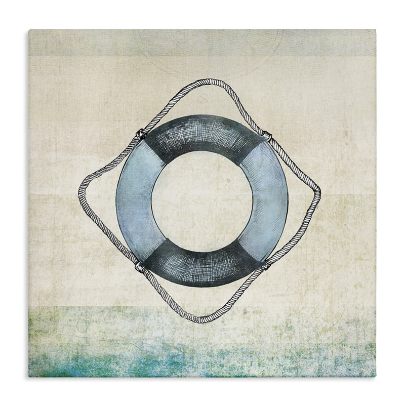 «Rustic Maritime Life Ring», art mural par JG Studios, H 36 po x l 36 po