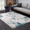 Rug Branch Amara 8' x 11' (7'9" x 10'9") Blue/Cream Abstract Indoor Area Rug, Contemporary, Medium Pile, Stain-Resistant Carpet - Living Room, Bedroom, Dining Room, and Kitchen