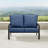 53.15'' Wide Straight Aluminum Loveseat with Cushions-1740982077
