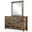 Devender 2-Piece 6-Drawer Dresser and Mirror