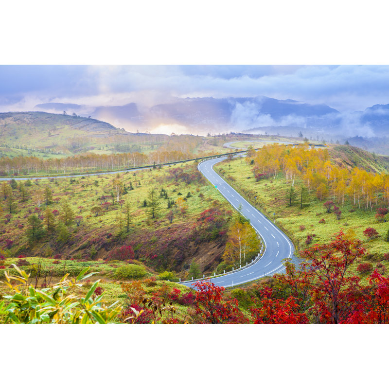Mountain Road - Photographie sur toile tendue, H 12 po x l 18 po
